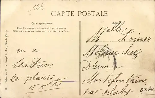 Ak Vineuil Oise, Route de Senlis