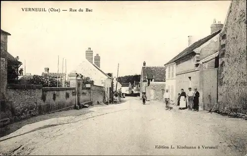 Ak Verneuil Oise, Rue du Bac