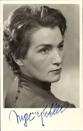 Ak Schauspielerin Inge Keller, Portrait, Autogramm