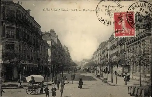 Ak Chalon sur Saône Saône et Loire, Boulevard de la République