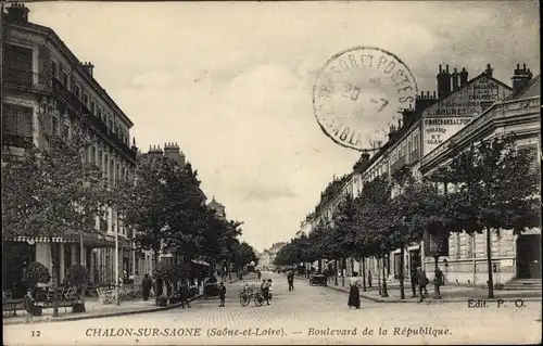 Ak Chalon sur Saône Saône et Loire, Boulevard de la République