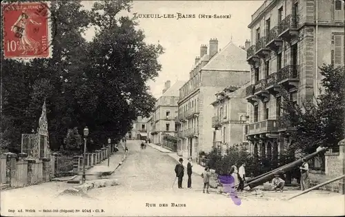 Ak Luxeuil les Bains Haute Saône, Rue des Bains