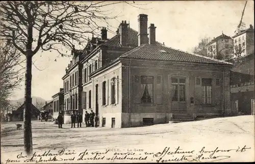 Ak Le Locle Kt Neuchâtel, La Gare