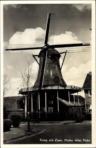 Ak Koog aan de Zaan Nordholland Niederlande, Molen Het Pink