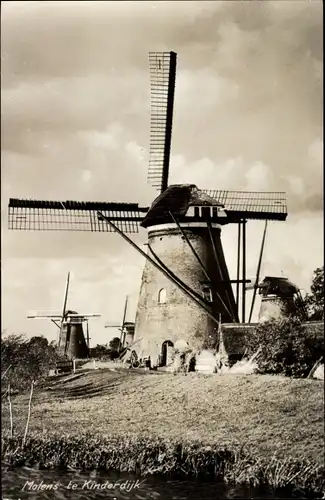 Ak Kinderdijk Molenwaard Südholland Niederlande, Molens