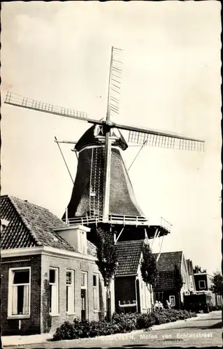 Ak Hoogeveen Drenthe Niederlande, Molen van Echtenstraat