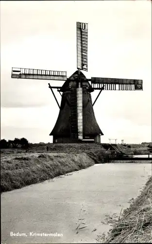 Ak Bedum Groningen Niederlande, Krimstermolen