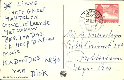 Landkarten Ak Minouvis, Schweiz, Mann putzt Sonne, Kantone