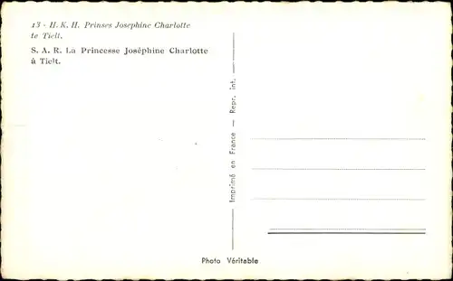 Ak Thielt Tielt Westflandern, Adel Belgien, Prinzessin Josephine Charlotte