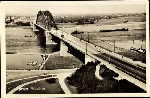 Ak Nijmegen Gelderland, Waalbrug