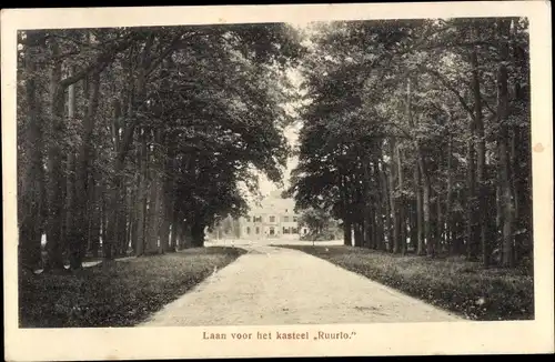 Ak Ruurlo Gelderland, Laan voor het kasteel