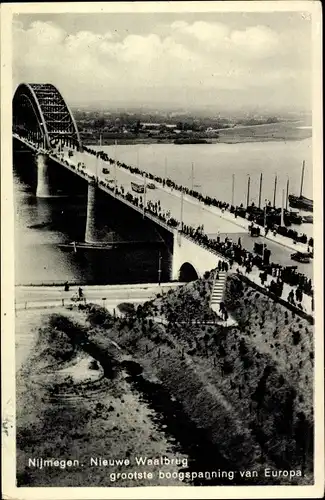 Ak Nijmegen Gelderland, Nieuwe Waalbrug