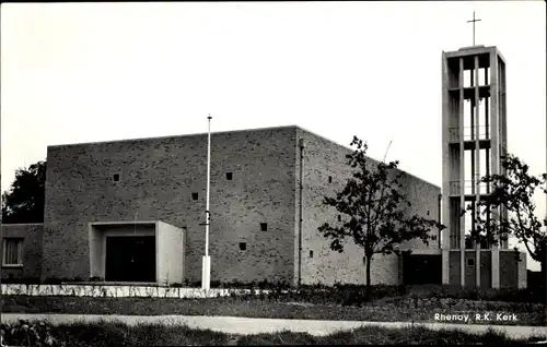 Ak Rhenoy Geldermalsen Gelderland, R.K. Kerk