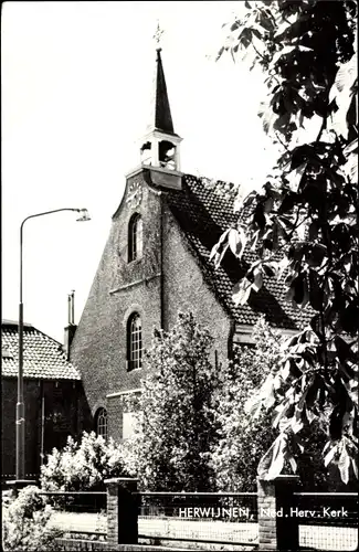 Ak Herwijnen Gelderland Niederlande, Ned. Herv Kerk