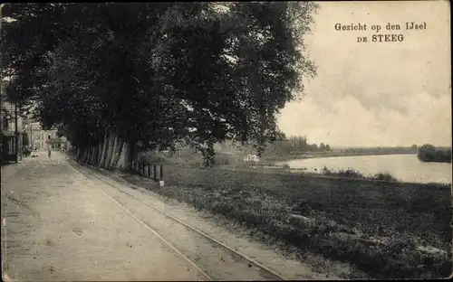 Ak De Steeg Rheden Gelderland, Gezicht op den Ijsel