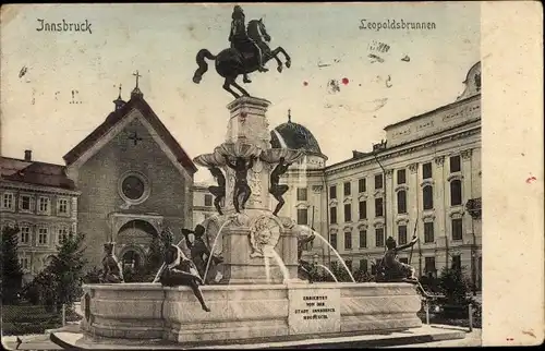 Ak Innsbruck in Tirol, Leopoldsbrunnen