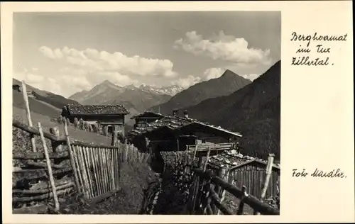 Ak Tux in Tirol, Berghoamat, Zillertal