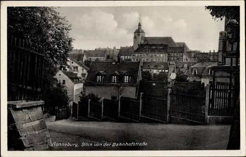 Ak Ronneburg in Thüringen, Blick von der Bahnhofstraße