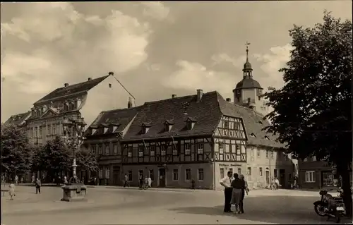 Ak Ronneburg in Thüringen, Gasthaus Gambrinus am Markt