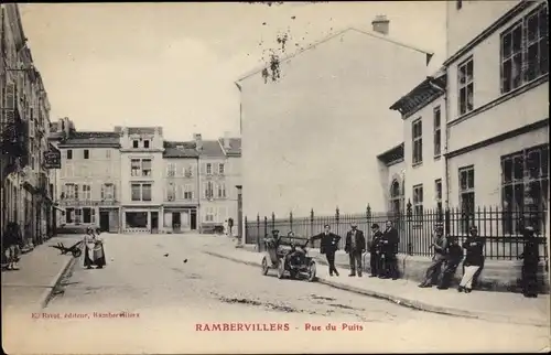 Ak Rambervillers Vosges, Rue du Puits