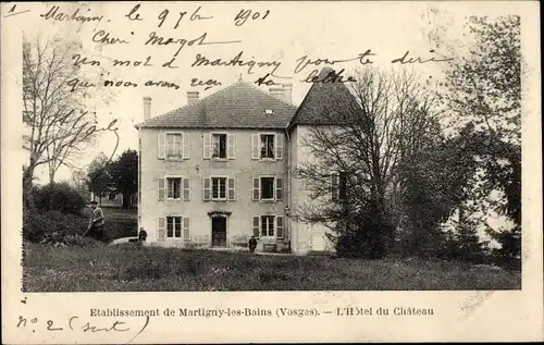 Ak Martigny les Bains Lothringen Vosges, L'Hôtel du Château