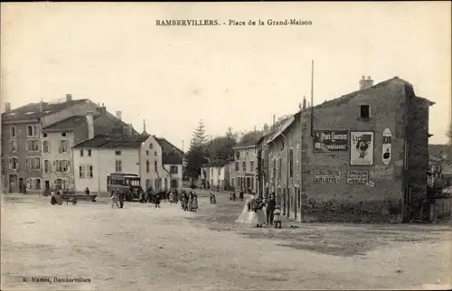 Ak Rambervillers Vosges, Place de la Grand Maison