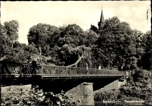 Ak Zwickau in Sachsen, Paradiesbrücke