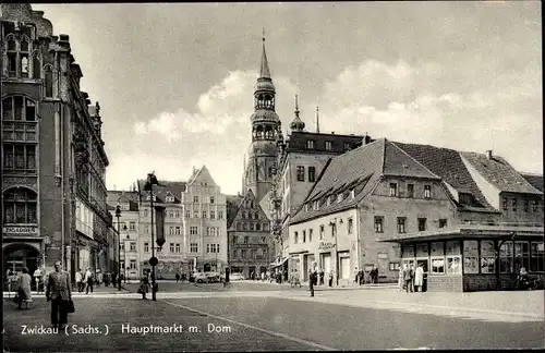 Ak Zwickau in Sachsen, Hauptmarkt, Dom