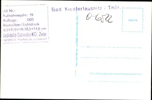 Foto Ak Bad Klosterlausnitz in Thüringen, Straßenpartie, Klosterkirche