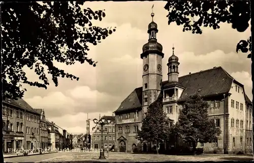 Ak Eisenberg in Thüringen, Markt mit Rathaus