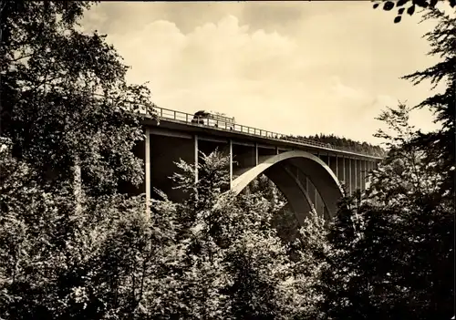 Ak Hermsdorf in Thüringen, Teufelstalbrücke