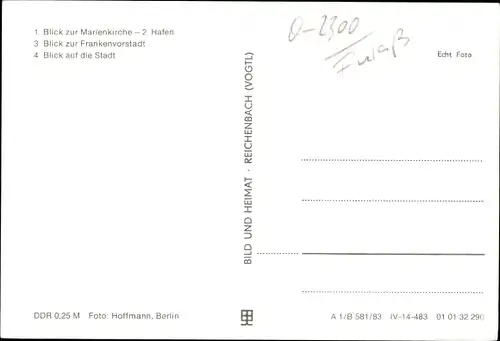 Ak Stralsund in Vorpommern, Marienkirche, Hafen, Frankenvorstadt, Panorama, 750 Jahre 1984