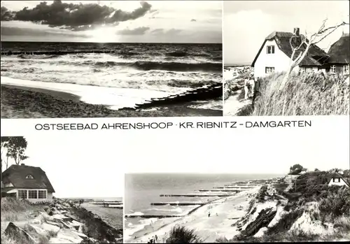 Ak Ostseebad Ahrenshoop Fischland, Wohnhäuser, Strandpartie