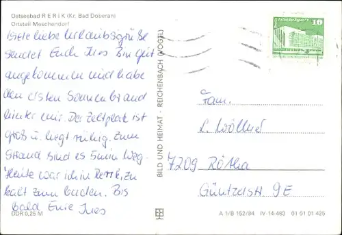 Ak Ostseebad Meschendorf Rerik, Zeltplatz, Hochufer