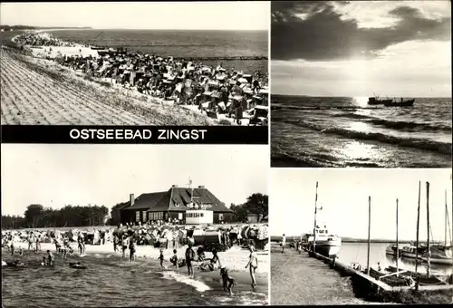 Ak Ostseebad Zingst, An der HO-Gaststätte Kurhaus, Hafen