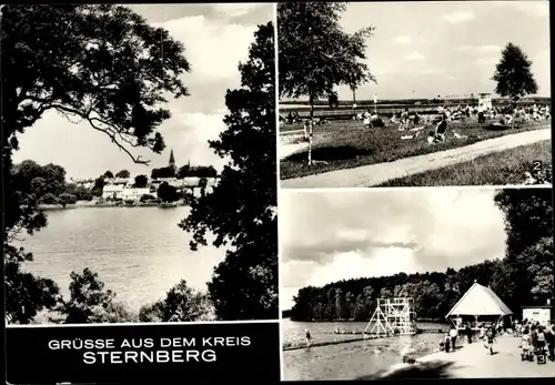 Ak Sternberg in Mecklenburg, Badeanstalt, Warin, Brüel