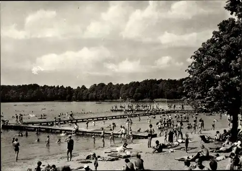 Ak Biesenthal in der Mark, Freibad am Großen Wukensee