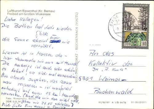 Ak Biesenthal in der Mark, Freibad am Großen Wukensee