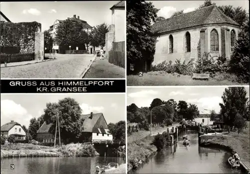 Ak Himmelpfort Fürstenberg an der Havel, Klosterkirche, Schleuse, Stadtmauer, Kanal