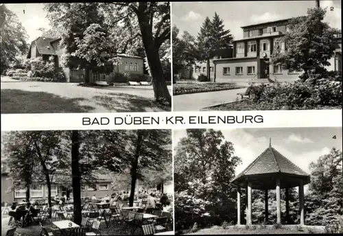 Ak Bad Düben an der Mulde Sachsen, Kurhaus, Eisenmoorbad, Kulturhaus, Kurpark