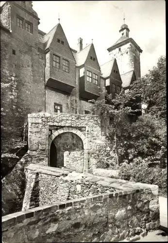 Ak Ranis in Thüringen, Burg, Museum, HO-Gaststätte, Vorburg