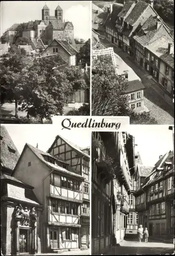 Ak Quedlinburg im Harz, Stadtansichten, Fachwerkhäuser