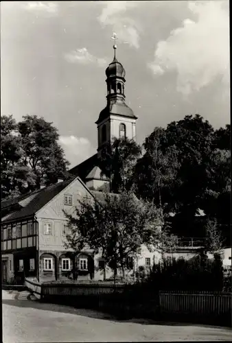 Ak Großschönau in der Oberlausitz Sachsen, Blick zur Kirche