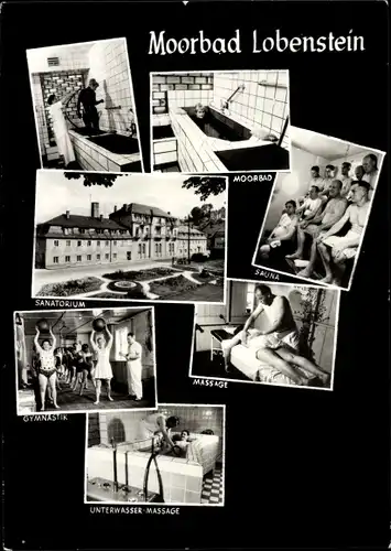 Ak Bad Lobenstein in Thüringen, Moorbad, Sauna, Massage, Sanatorium, Gymnastik, Strecken