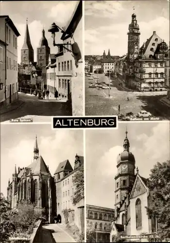 Ak Altenburg in Thüringen, Rathaus am Markt, Schlosskirche