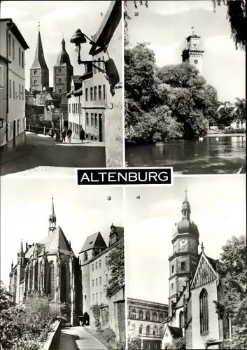 Ak Altenburg in Thüringen, Rathaus am Markt, Schlosskirche, Rote Spitzen