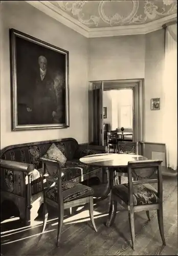 Ak Dornburg an der Saale Thüringen, Rokokoschloss, Goethezimmer