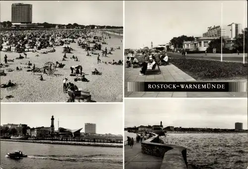 Ak Ostseebad Warnemünde Rostock, Am Kurhaus, Hotel Neptun, Strand