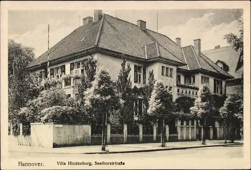 Ak Hannover in Niedersachsen, Villa Hindenburg, Seelhorststraße