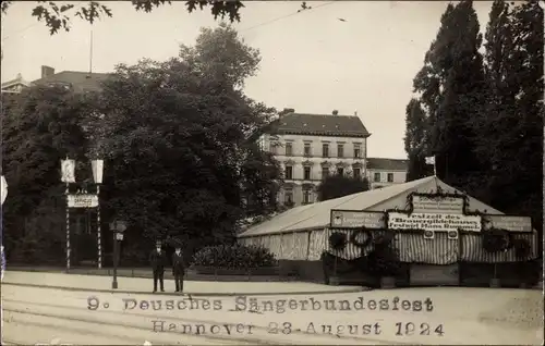 Foto Ak Hannover in Niedersachsen, 9 Deutsches Sängerbundesfest 1924, Festzelt, Festwirt Haus Rummel